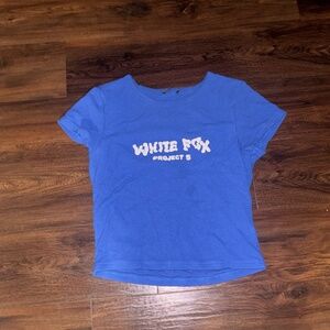 White Fox Project 5 Electric Blue Ribbed Baby-T